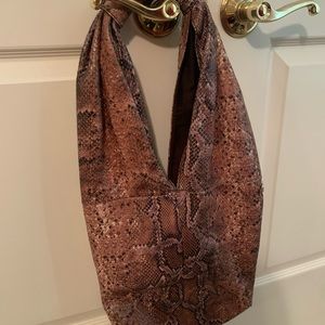 Escada snake skin hobo bag
